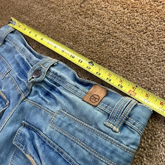 Vintage Joan‎ Craig Distressed Washed Blue Jeans Size 36x32 Embroidered Logo - Picture 5 of 12